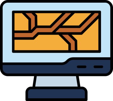 Ayrıntılı plan. Web simgesi vektör illüstrasyonu