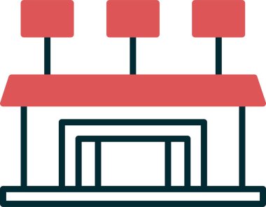 Stadyum. Web simgesi basit illüstrasyon