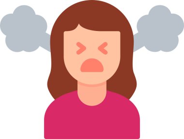 kızgın ifade vektör illüstrasyon tasarımı 