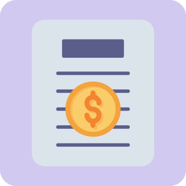 Fatura. Web simgesi basit illüstrasyon 