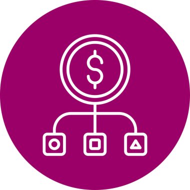 Varlıklar web simgesi vektör çizimi