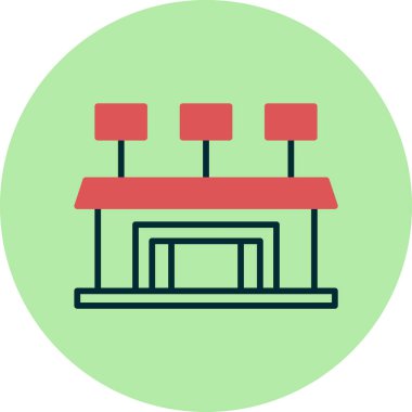 Stadyum. Web simgesi basit illüstrasyon