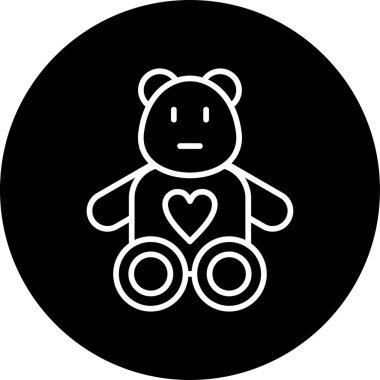 Oyuncak ayı ikonu vektör çizimi