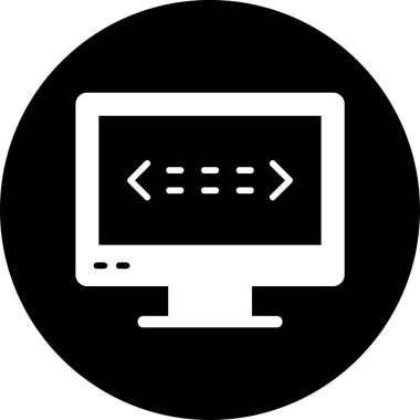 Arka uç. Web simgesi vektör illüstrasyonu