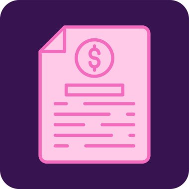 Bill simgesi, vektör illüstrasyonu basit tasarım