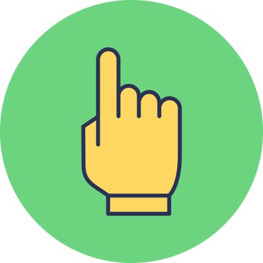 parmak hareketi simgesi, vektör illüstrasyonu