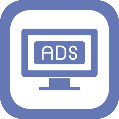 Renk vektöründe basit soyut reklam simgesi