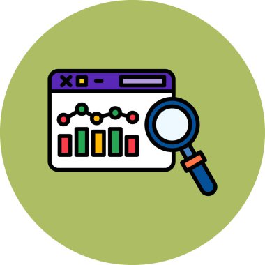 Soyut bir web arama kavramını temsil eden asgari vektör illüstrasyonu.