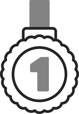 İlk yer madalya vektör çizim 