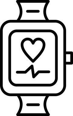 smartwatch simgesi, vektör illüstrasyonu basit tasarım