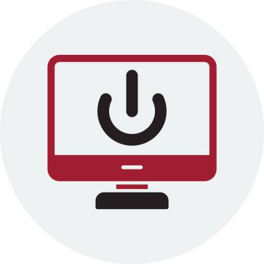 Bir güç düğmesi simgesinin vektör çizimi