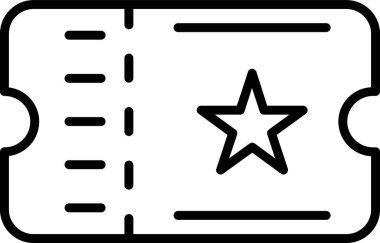 Bir bilet simgesinin vektör illüstrasyonu 