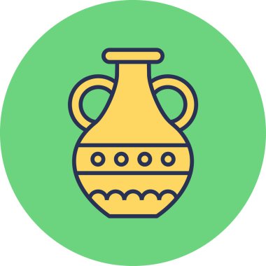 Vazo. Web simgesi basit illüstrasyon