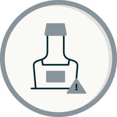 alkol yok, şişe simgesi, vektör illüstrasyonu