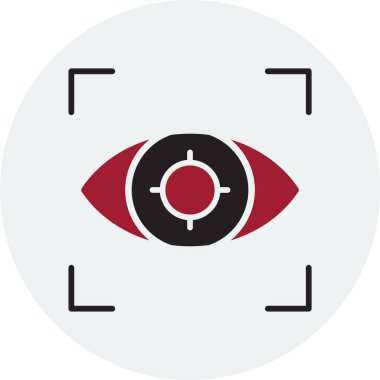 Göz takibi. Web simgesi basit illüstrasyon 