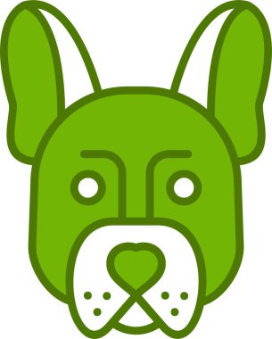 Uygulama veya web tasarımı için Fransız Bulldog simgesi
