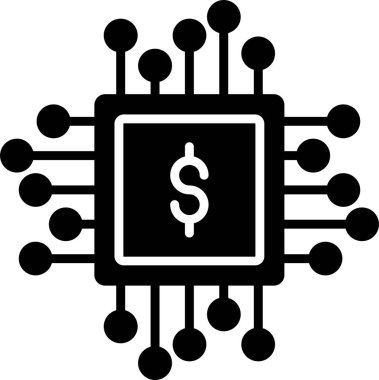 Çip simgesi vektör illüstrasyon tasarımı