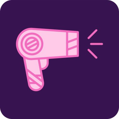 saç kurutma web simgesi vektör illüstrasyonu