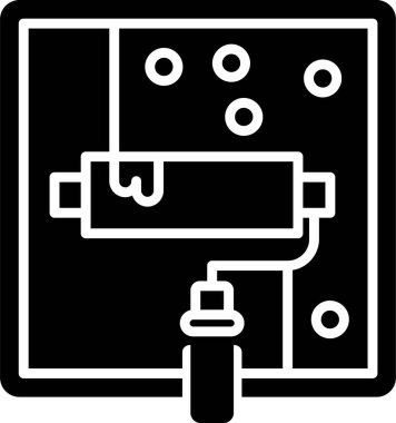 Web simgesi boyanıyor, vektör illüstrasyonu