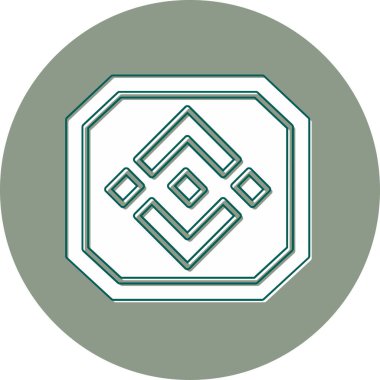 Binance madeni parası. Web simgesi basit illüstrasyon