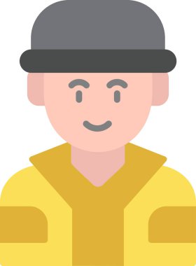 erkek avatar simge vektör çizim 