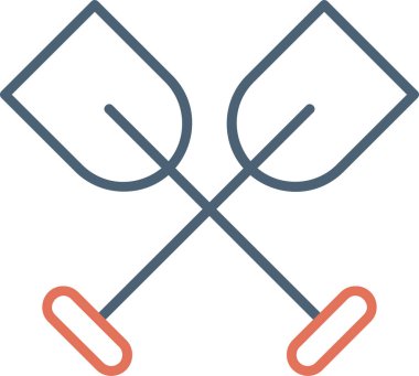 Kürek çekerek basit illüstrasyon web simgesi