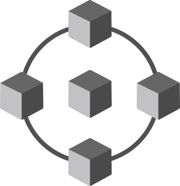 Engelleme zinciri. Web simgesi basit tasarım