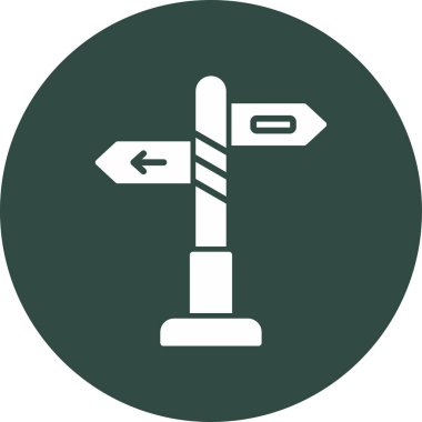 ok yönü yol ikon vektör çizimi