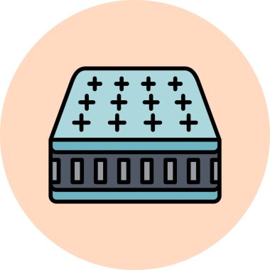 Yatak Ağı simgesi, basit vektör illüstrasyonu