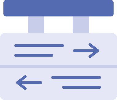 Yönlü İşaret Web simgesi vektör çizimi