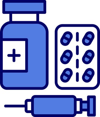 Aşı simgesi tasarımının vektör çizimi