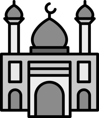 Müslüman camiinin basit vektör tasarımı