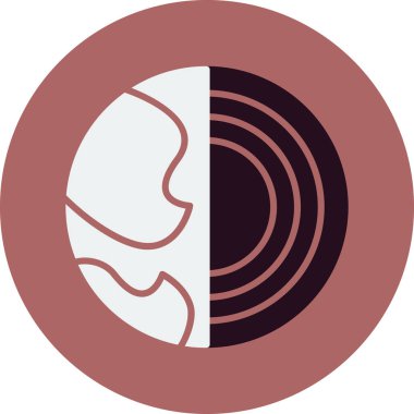 Jeoloji. Web simgesi basit illüstrasyon