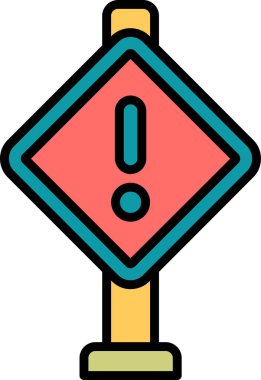 Dikkat, ünlem işareti simgesi, vektör tasarımı