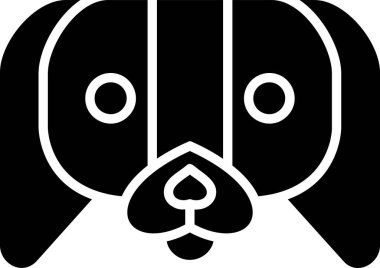 Japon Chin köpek simgesi, vektör illüstrasyonu