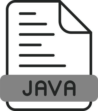 Java programlama kodu vektör illüstrasyonu 