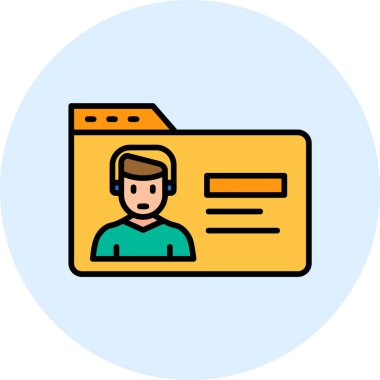 Basit web profili simgesi, vektör illüstrasyonu