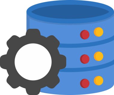 veritabanı simgesi, vektör illüstrasyonu basit tasarım