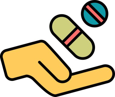 uyuşturucu ve hap ikonu vektör illüstrasyonu