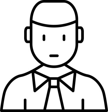 Erkek avatar. Web simgesi basit illüstrasyon