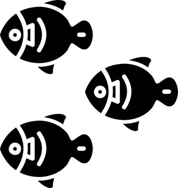 Balıklar. Web simgesi basit illüstrasyon