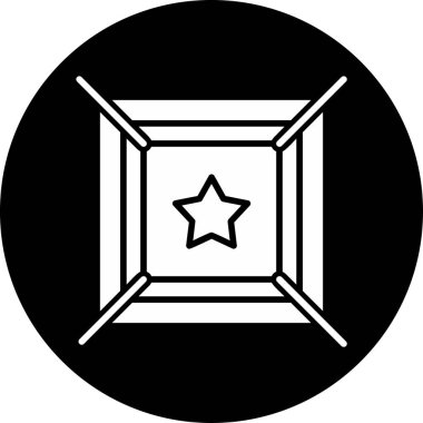 Boks halka simgesi, vektör illüstrasyonu basit tasarım