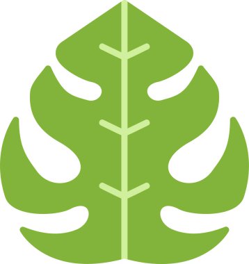 Tropikal yaprak. Web simgesi basit illüstrasyon 