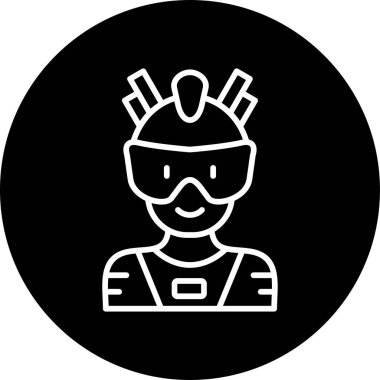 Süper kahraman ağ simgesi, vektör illüstrasyonu