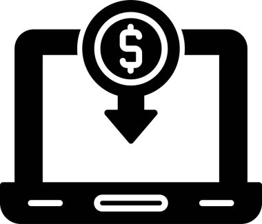 dizüstü bilgisayar simgesi, vektör illüstrasyonu basit tasarım