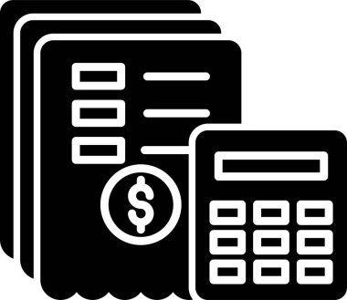 iş makbuzu simgesi, vektör illüstrasyonu