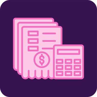 iş makbuzu simgesi, vektör illüstrasyonu