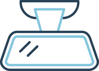 Dikiz aynasının basit doğrusal çizimi