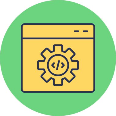 Web ayarı simgesi, vektör illüstrasyonu 