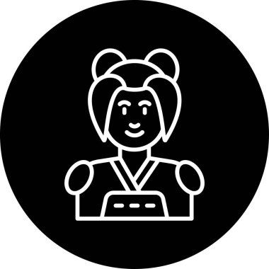 kadın web simgesi vektör illüstrasyonu